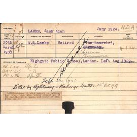 LAMBE, Jack Alan (Hawkesbury Diploma of Agriculture (HDA))