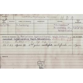 LARKING, Frederick (Hawkesbury Diploma of Agriculture (HDA))