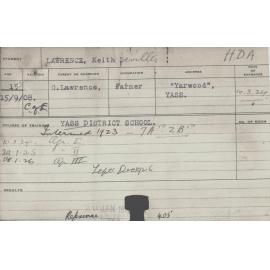 LAWRENCE, Keith Neville (Hawkesbury Diploma of Agriculture (HDA))