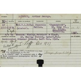 LIBERTY, Arthur George (Hawkesbury Diploma of Agriculture (HDA))
