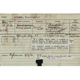 LIDDLE, Ernest Lloyd (Hawkesbury Diploma of Agriculture (HDA))