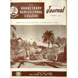 Hawkesbury Agricultural College Journal (Vol.60, No.1) January, 1963