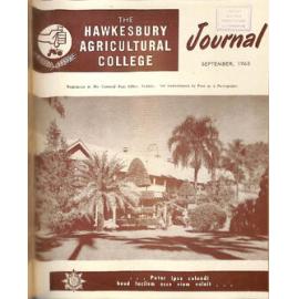 Hawkesbury Agricultural College Journal (Vol.60, No.9) September, 1963