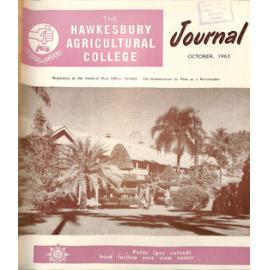 Hawkesbury Agricultural College Journal (Vol.60, No.10) October, 1963