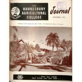 Hawkesbury Agricultural College Journal (Vol.60, No.11) November, 1963