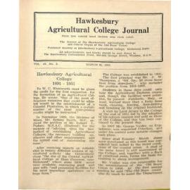 Hawkesbury Agricultural College Journal (Vol.48, No.3) March, 1951