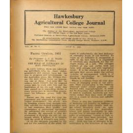 Hawkesbury Agricultural College Journal (Vol.48, No.7) July, 1951