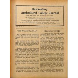Hawkesbury Agricultural College Journal (Vol.48, No.9) September, 1951