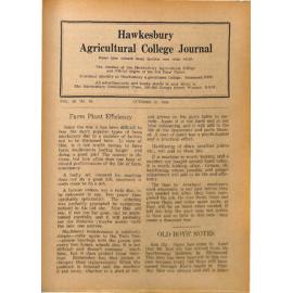 Hawkesbury Agricultural College Journal (Vol.48, No.10) October, 1951