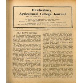 Hawkesbury Agricultural College Journal (Vol.48, No.12) December, 1951