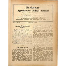 Hawkesbury Agricultural College Journal (Vol.48, No.2) February, 1951