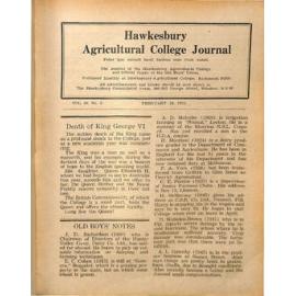 Hawkesbury Agricultural College Journal (Vol.49, No.2) February, 1952