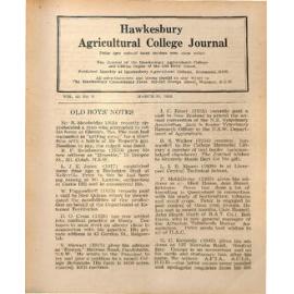 Hawkesbury Agricultural College Journal (Vol.49, No.3) March, 1952