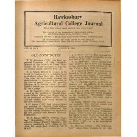 Hawkesbury Agricultural College Journal (Vol.49, No.8) August, 1952