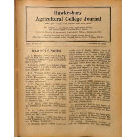 Hawkesbury Agricultural College Journal (Vol.49, No.10) October, 1952