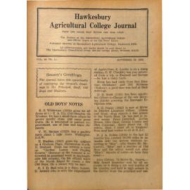 Hawkesbury Agricultural College Journal (Vol.49, No.11) November, 1952