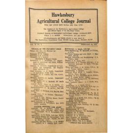 Hawkesbury Agricultural College Journal (Vol.50, No.2) February. 1953