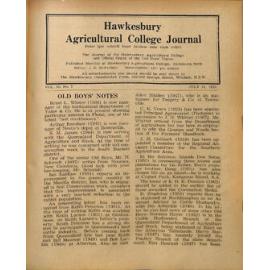 Hawkesbury Agricultural College Journal (Vol.50, No.7) July, 1953