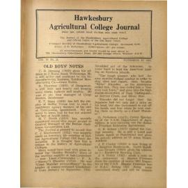 Hawkesbury Agricultural College Journal (Vol.50, No.11) November, 1953