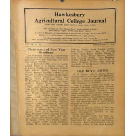 Hawkesbury Agricultural College Journal (Vol.50, No.12) December, 1953