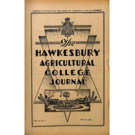 Hawkesbury Agricultural College Journal (Vol.51, No.7) July, 1954