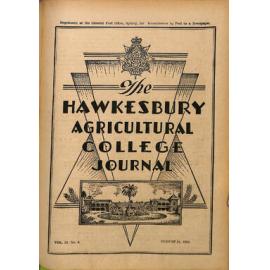 Hawkesbury Agricultural College Journal (Vol.51, No.8) August, 1954