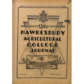 Hawkesbury Agricultural College Journal (Vol.51, No.11) November, 1954