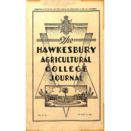 Hawkesbury Agricultural College Journal (Vol.51, No.1) January, 1954