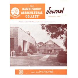 Hawkesbury Agricultural College Journal (Vol.57, No.9) September, 1960