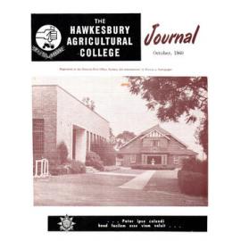 Hawkesbury Agricultural College Journal (Vol.57, No.10) October, 1960