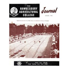 Hawkesbury Agricultural College Journal (Vol.58, No.8) August, 1961
