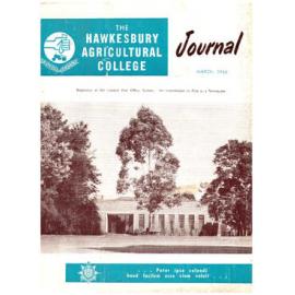 Hawkesbury Agricultural College Journal (Vol.63, No.3) March, 1966