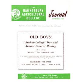 Hawkesbury Agricultural College Journal (Vol.65, No.9) September, 1968