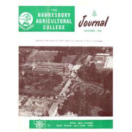 Hawkesbury Agricultural College Journal (Vol.65, No.12) December, 1968