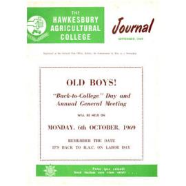 Hawkesbury Agricultural College Journal (Vol.66, No.9) September, 1969