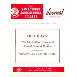 Hawkesbury Agricultural College Journal (Vol.67, No.9) September, 1970