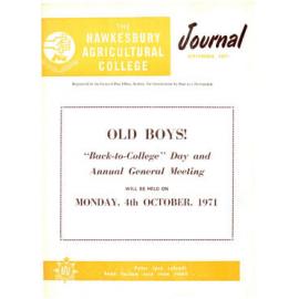 Hawkesbury Agricultural College Journal (Vol.68, No.9) September, 1971