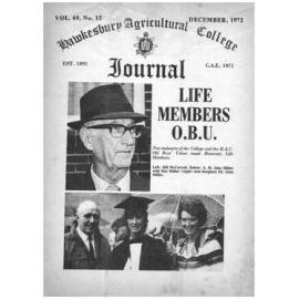 Hawkesbury Agricultural College Journal (Vol.69, No.12) December, 1972