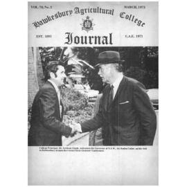 Hawkesbury Agricultural College Journal (Vol.70, No.3) March, 1973