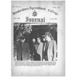 Hawkesbury Agricultural College Journal (Vol.70, No.6) June, 1973