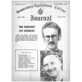 Hawkesbury Agricultural College Journal (Vol.70, No.8) November, 1973
