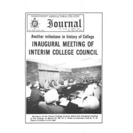 Hawkesbury Agricultural College Journal (Vol.72, No.2) April, 1975