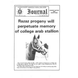 Hawkesbury Agricultural College Journal (Vol.72, No.3) June, 1975