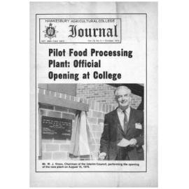 Hawkesbury Agricultural College Journal (Vol.72, No.5) October, 1975