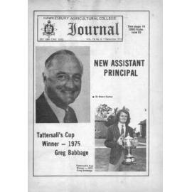Hawkesbury Agricultural College Journal (Vol.72, No.6) December, 1975