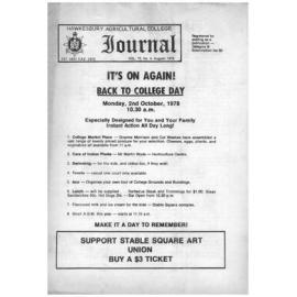 Hawkesbury Agricultural College Journal (Vol.75, No.4) August, 1978