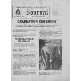 Hawkesbury Agricultural College Journal (Vol.78, No.2) April, 1981