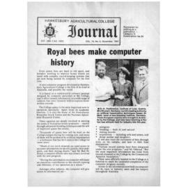Hawkesbury Agricultural College Journal (Vol.78, No.6) December,1981