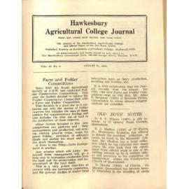 Hawkesbury Agricultural College Journal (Vol.47, No. 8) August 31 1950