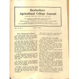 Hawkesbury Agricultural College Journal (Vol.47, No. 7) July 31 1950